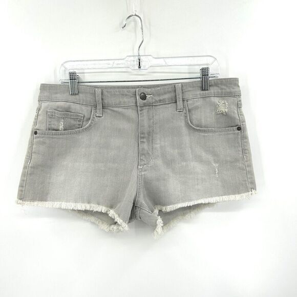 JOE'S JEANS Women's Gray High Rise Cut Off Raw Hem Denim Jean Shorts Size 32 - Picture 1 of 5